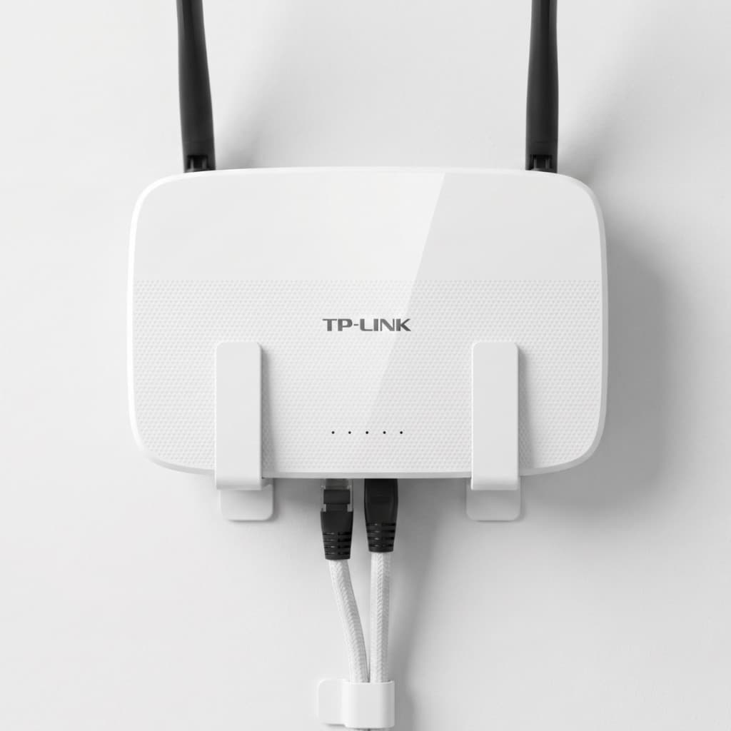 Suporte Roteador E Modem Parede Sem Furo Fita 3M Organizador Wifi Universal