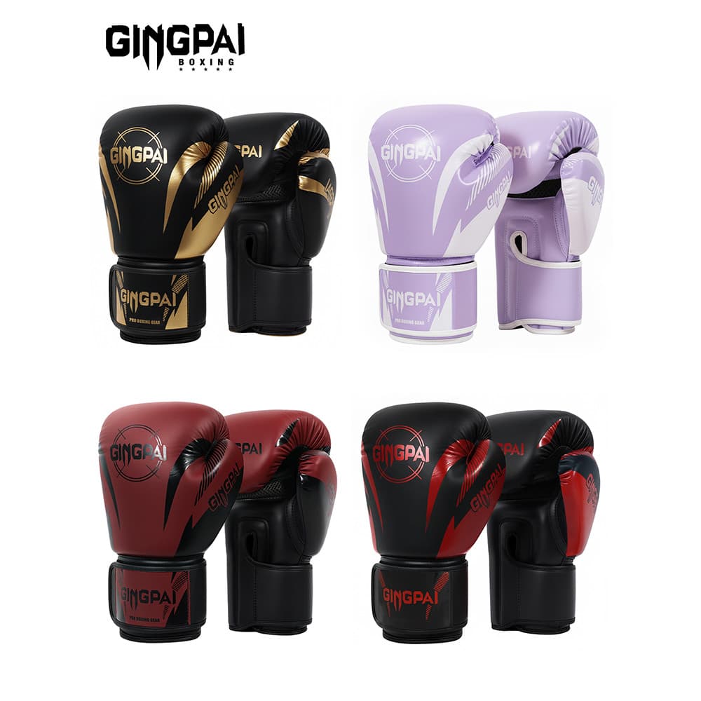 Caixa luvas de boxe profissional Sanda luta Muay Thai treinamento adulto das mulheres dos homens luvas práticas de compe