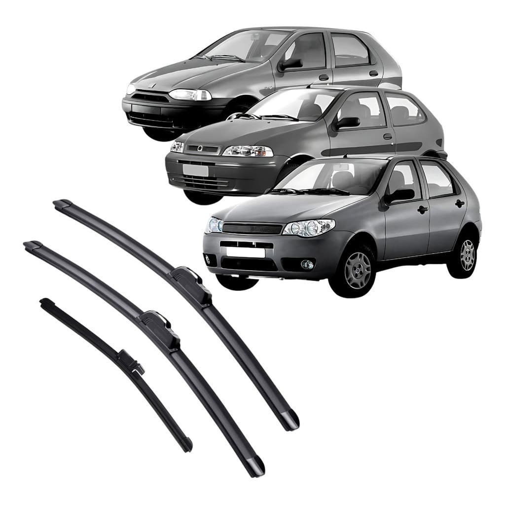 Kit 3 Palhetas Limpador Parabrisa E Traseira Palio G1 G2 G3