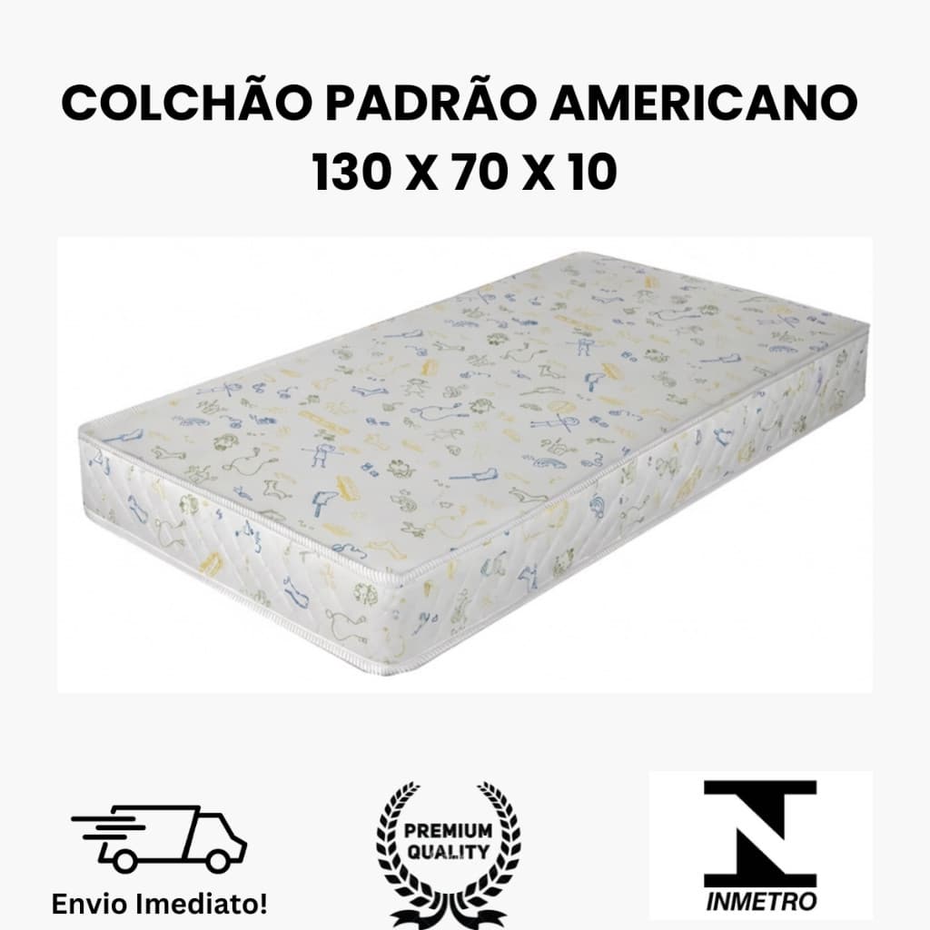 Colchão Berço 130x70 Padrão Americano D18 Baby Premium Macia - Envio Imediato