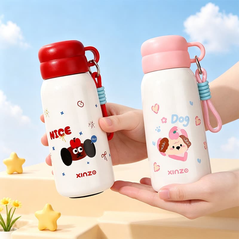 420ML nuvem urso copo térmico menina bonito copo de água estudante portátil acompanhando copo
