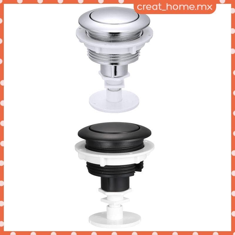 [Creat_home] Botão De Pressão Para Tanque De Vaso Sanitário De Banheiro Descarga De Plástico Durável Conjunto De Substit
