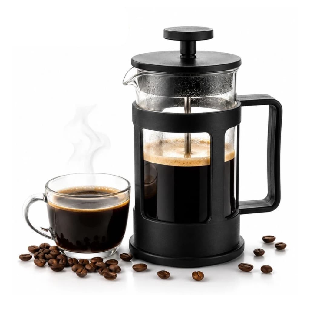 Prensa Francesa Cafeteira de Vidro com Filtro Inox Removível 350ml