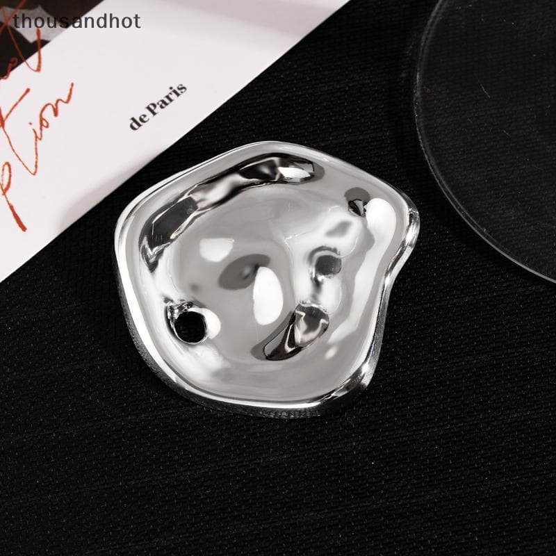 2025 Nova Moda Ouro Prata Cor Grandes Broches Redondos Para Mulheres Minimalista Metal Irregular Dobrado Pino Broche Jói