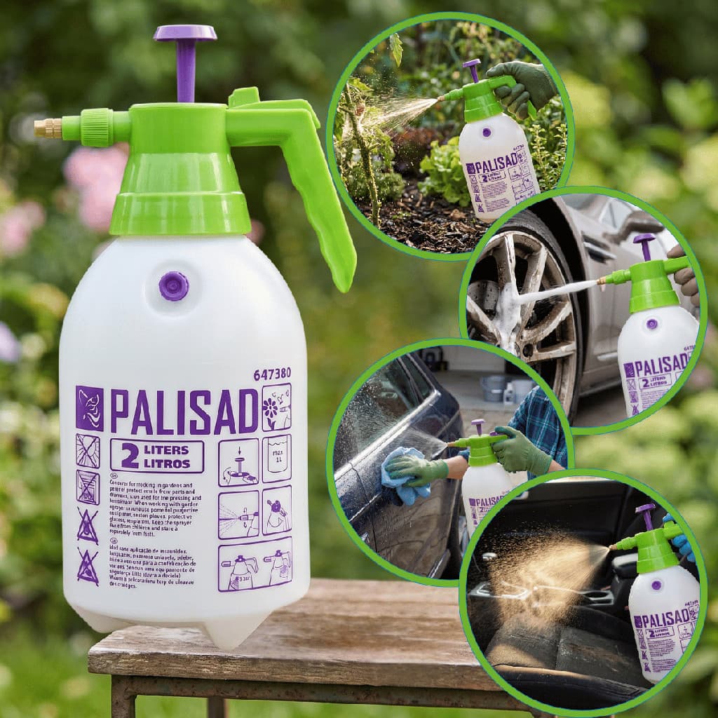 Kit 3 Pulverizador Borrifador 2L Manual Pressão Limpeza Água Jardim Veneno