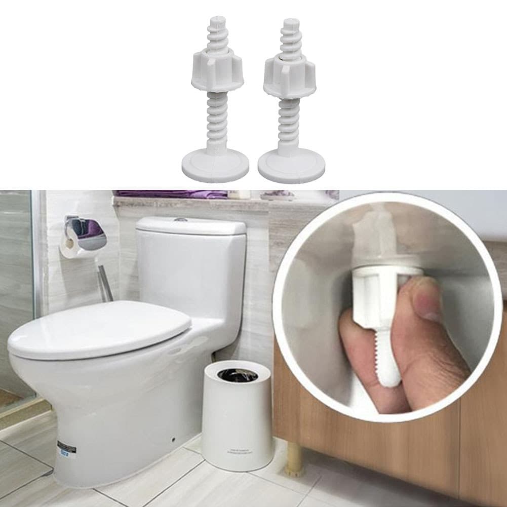 Parafuso Da Tampa Do Vaso Sanitário Boa Resistência PP Superfície Lisa Branca Fácil De Instalar