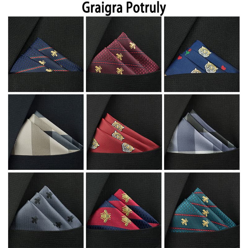 Abelha terno masculino bolso quadrado camisa masculina lenço Formal terno lenço de peito lenço de seda lenço de peito pe