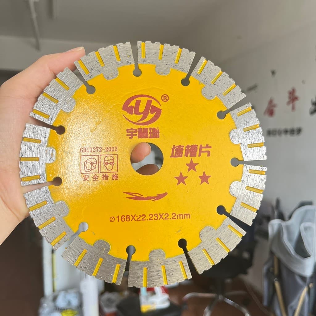 Yuhuishan máquina de ranhurar lâmina de corte 168 corte de água cimento concreto uma peça superior três lâminas de serra