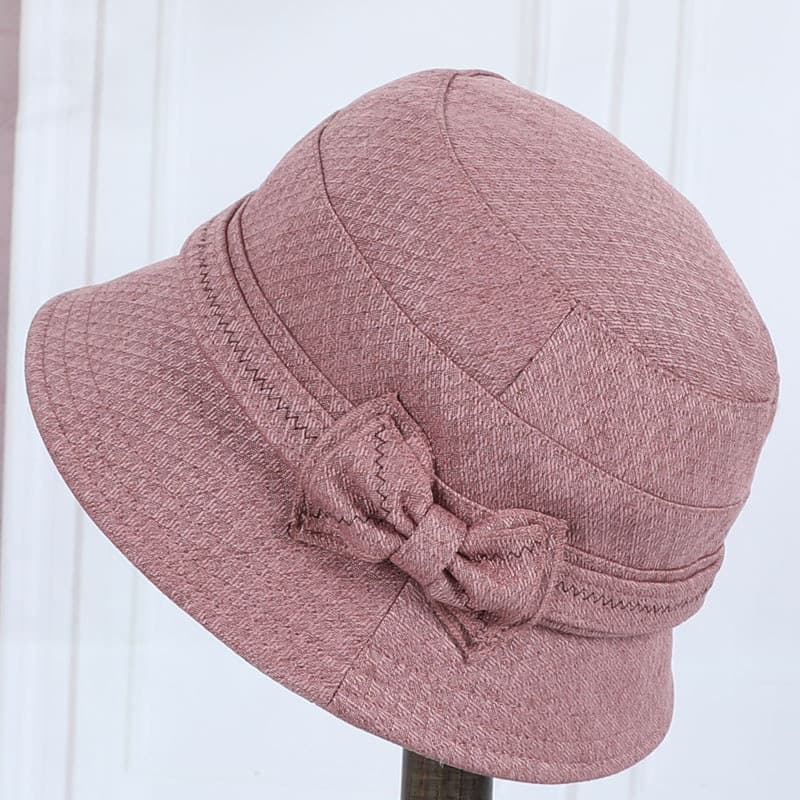 Chapéu de idosos de meia-idade feminino primavera outono mãe bacia chapéu idosos avó balde chapéu de pano fino Casual ve