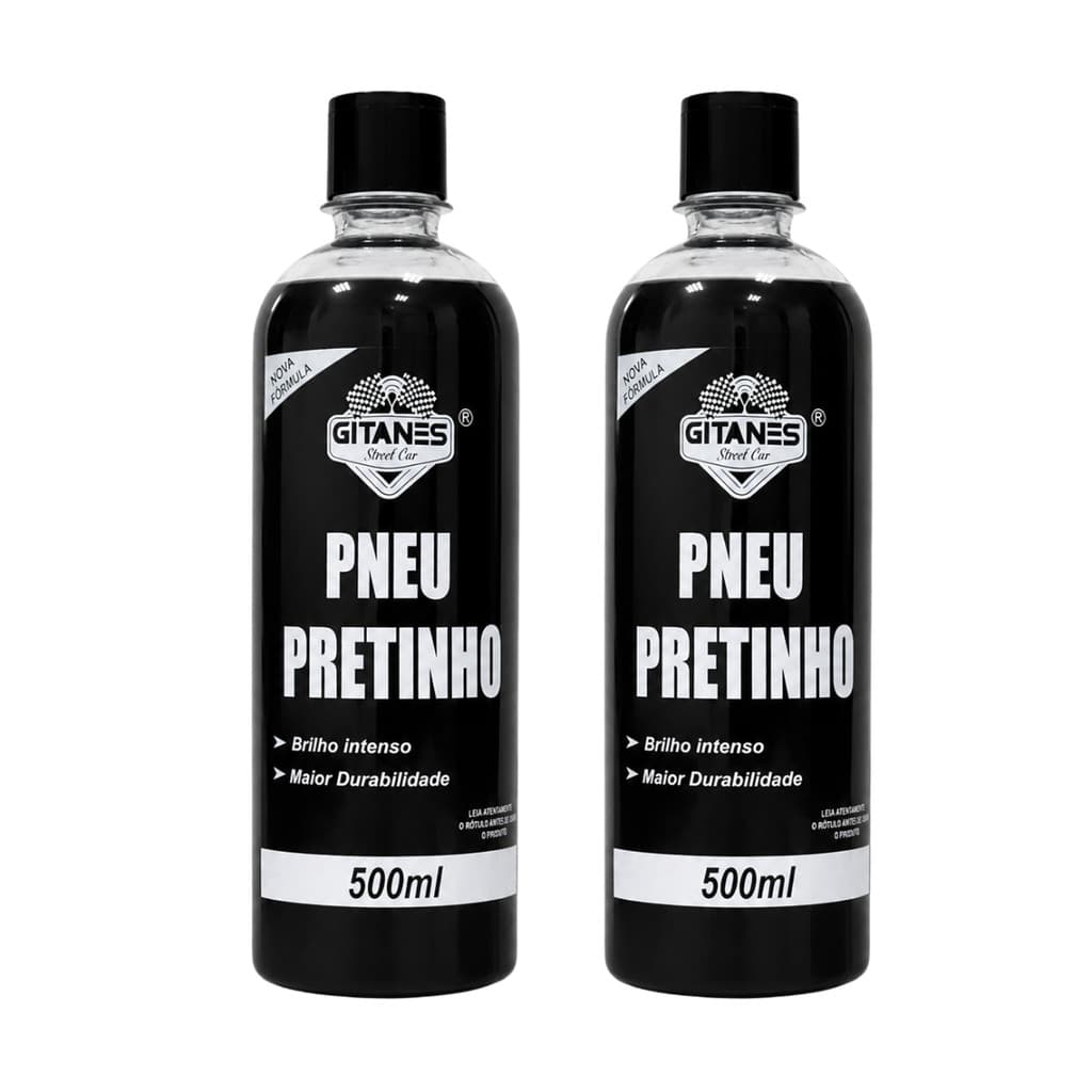 Kit 2 Pretinho Para Pneu Automotivo 500ml