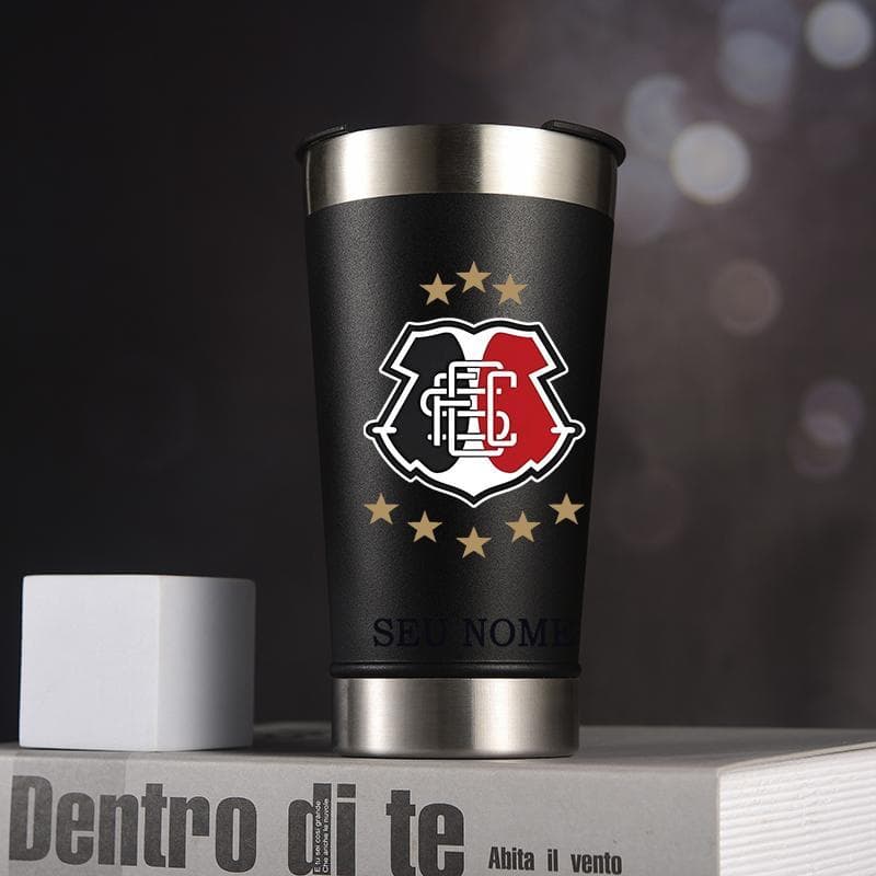 Copo termico personalizado emblema decorativo com estrelas 473ml copo inox com abridor de garrafa e tampa alta qualidade