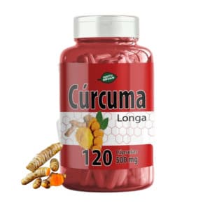 Curcuma Longa 100% puro 120 caosulas de 500 mg Kit com 1,2 e 3 potes NatuErvas