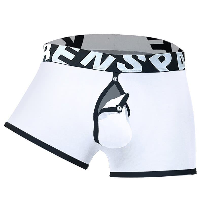 Boxers Removíveis Para Homens Cuecas De Cintura Média Costas Abertas