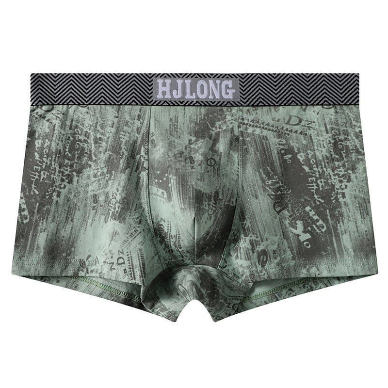 Cuecas Boxer Masculinas de Algodão Estampadas Multicoloridas, Cintura Média, Tamanhos Grandes e Respiráveis