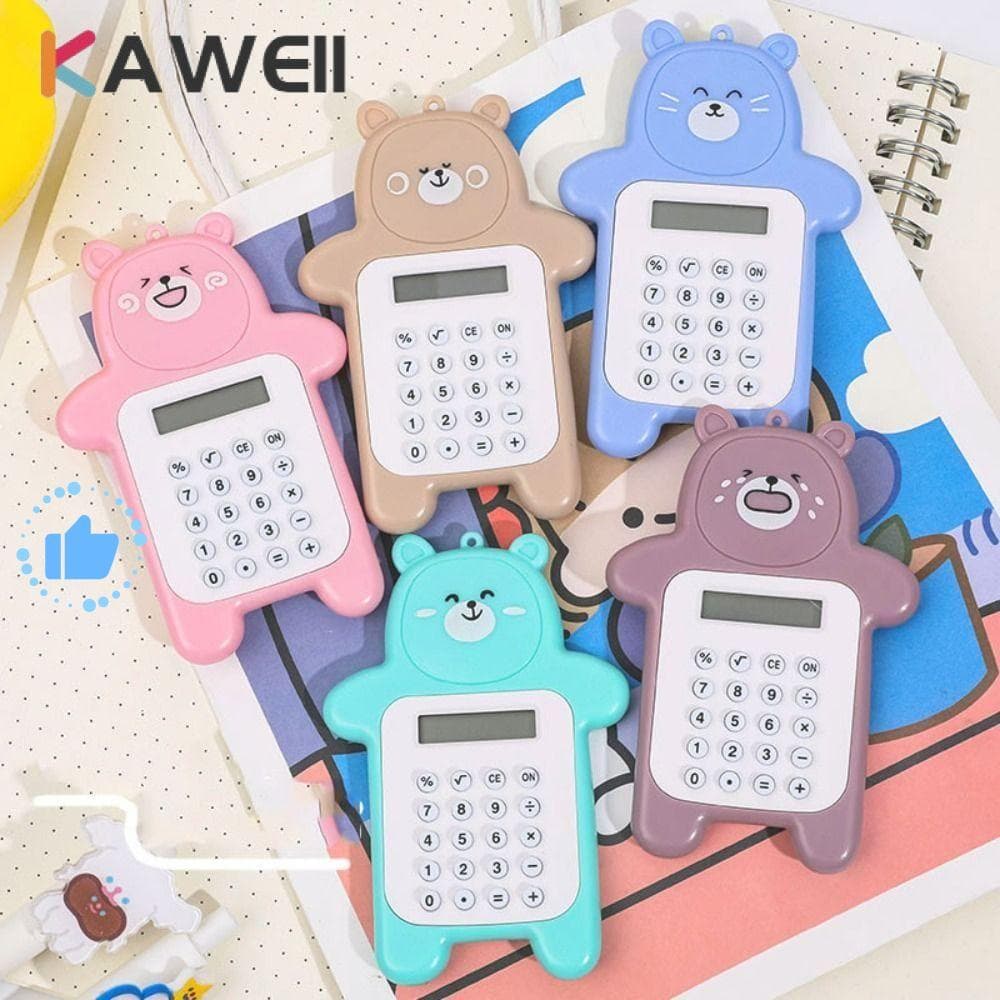 Mini Calculadora KAWEII , Calculadoras Científicas Com Display De 8 Dígitos , De Estudante Em Formato De Urso