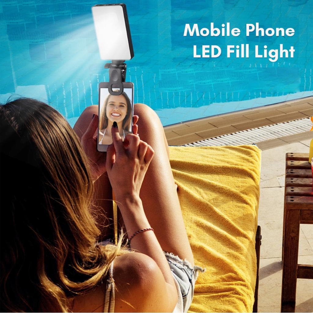 musiclover-BR Pocket Clip-on LED Luz de vídeo Computador Tablet Celular Conferência 2500K-9000K Bateria embutida