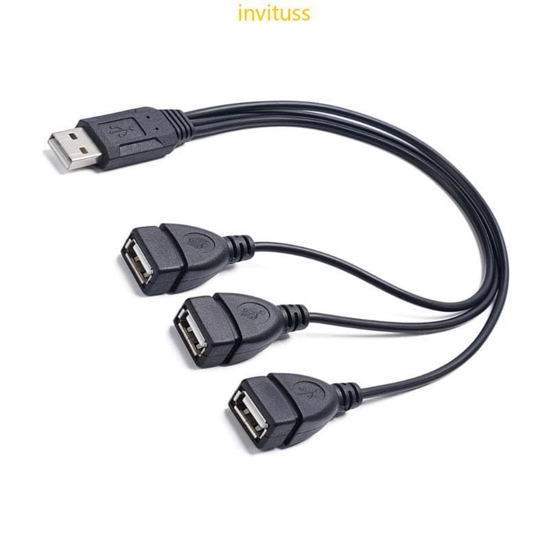 Inv Divisor USB 1 Para 3 Fêmeas Adaptador Hub Extensão Energia Computador TV Carregador Teclad