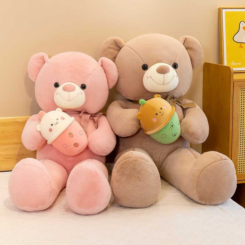 Urso de pelúcia boneca grande brinquedo de pelúcia imprensa cama boneca de casamento grande urso boneca presente menina