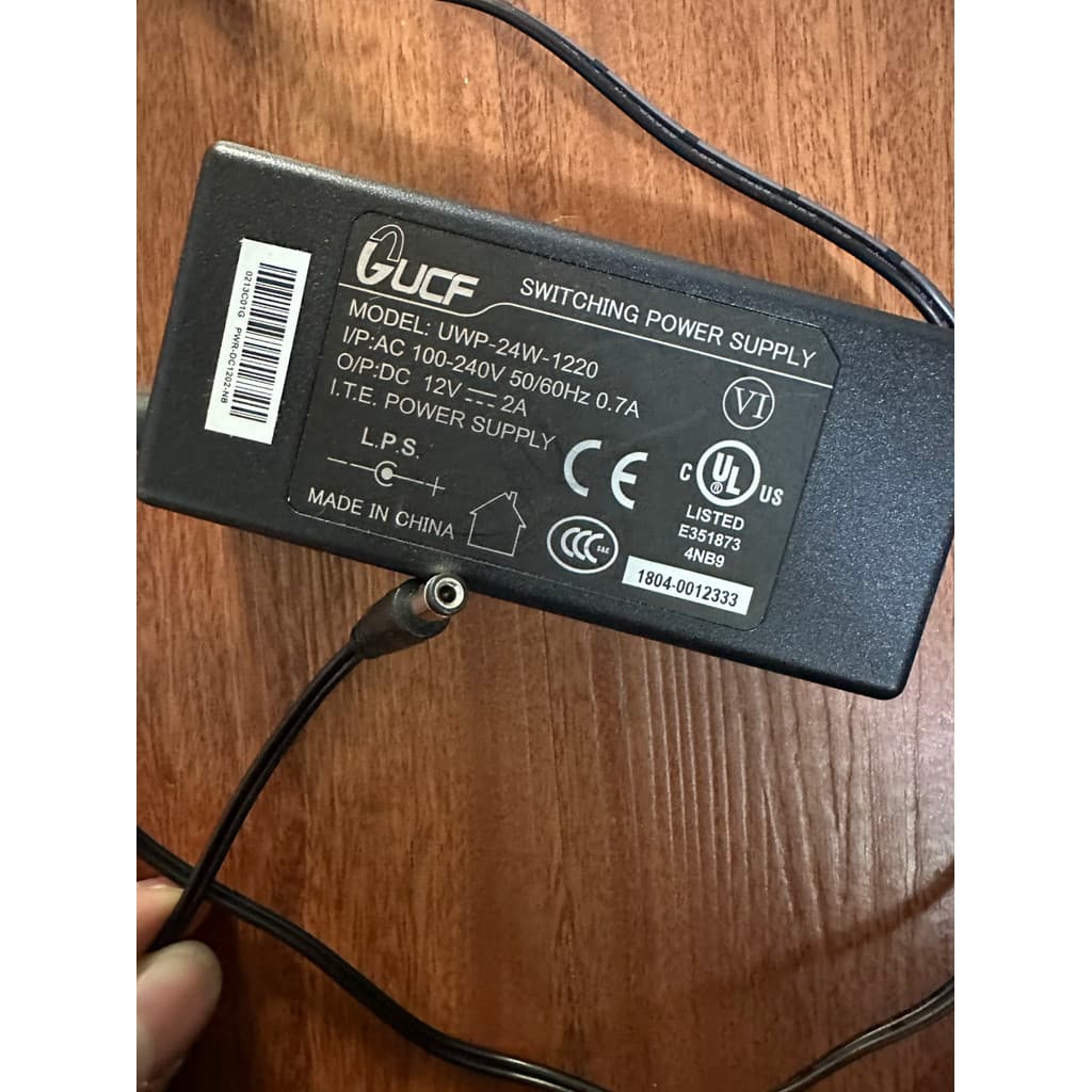 Novo gravador de vídeo de vigilância UV fonte de alimentação correspondente UWP-24W-1220 adaptador 12V2A carregador de d