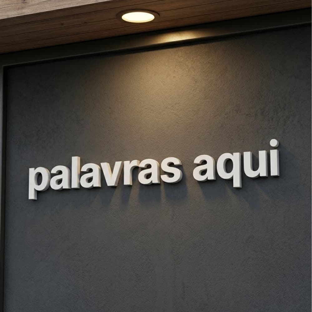 Palavras em PVC expandido Branco 13cm Altura / 10mm espessura - Fachadas, Decoração