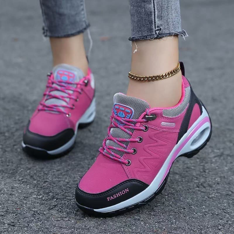 Nova Moda Sapatos Senhoras Tênis Confortáveis Respirável De Plataforma Rendas Até Casuais Femininos Para Mulheres Botas