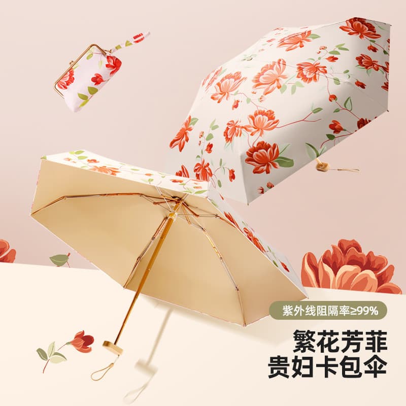 Novo protetor solar ultraleve guarda-sol feminino chuva ou chuva dupla utilização dobrável Anti-ultravioleta 50% de desc