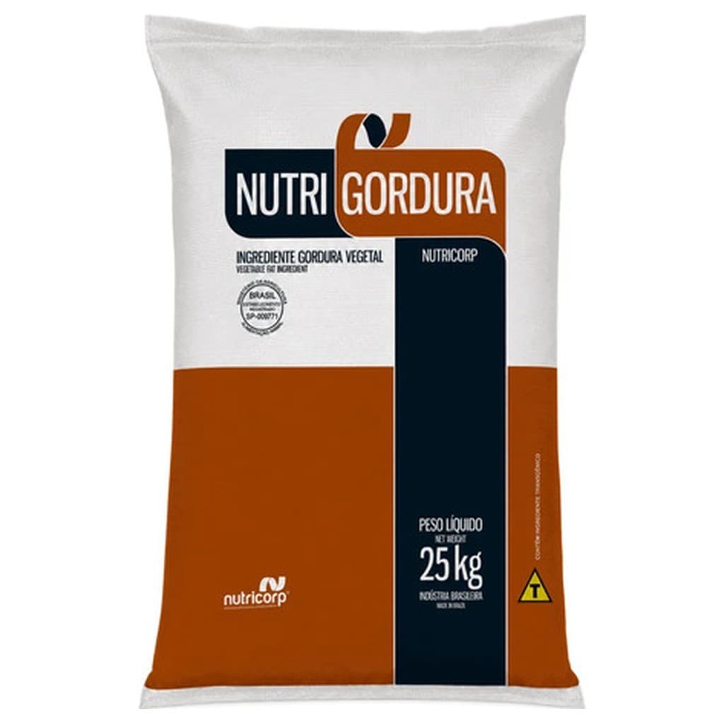 Nutricorp Nutri Gordura 25kg Suplemento Energético Bovinos Corte Leite Confinamento Terminação Ganho Peso