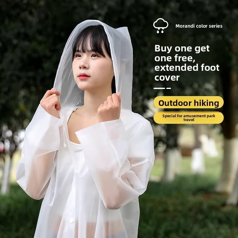 [Estoque Pronto] Capa De Chuva Longa Espessada Para Adultos/Crianças , Corpo Inteiro , À Prova , Uso Externo , Montanhis