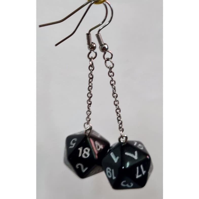 Par de Brincos Dados D20 - RPG