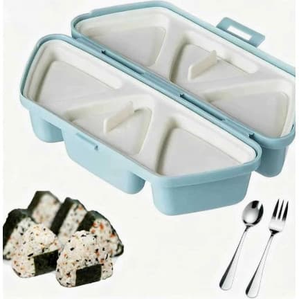 Conjunto De Moldes Para Bolas De Arroz 6 Em 1 Faz 6 Triangulares De Uma Vez
