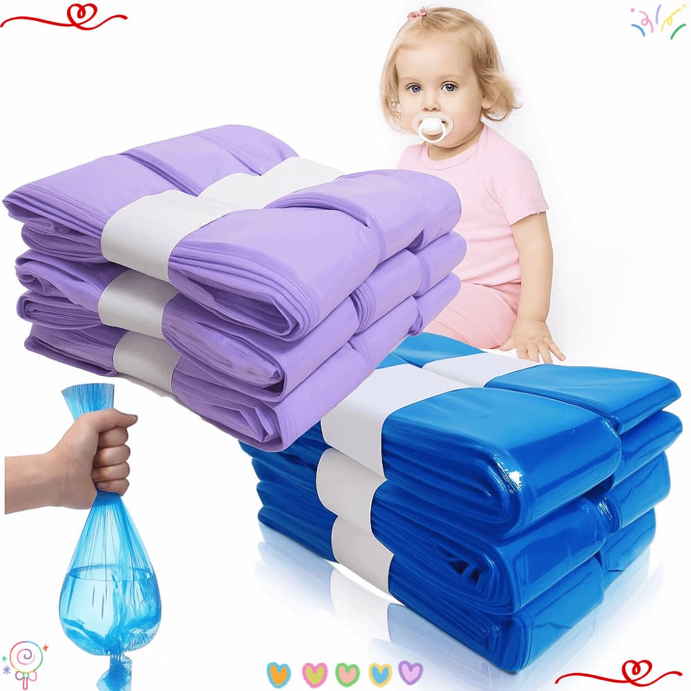 Sacos De Lixo De Fraldas De Carta , Recargas Duráveis De Lixeira Resistentes A Rasgos , Bebê Engrossados