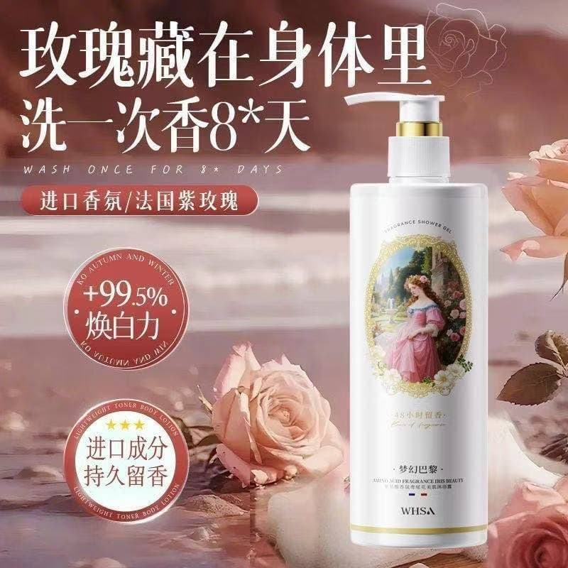 Gel de banho de íris de aminoácidos, fragrância esfoliante, limpeza suave, hidratante, espuma rica, não apertada, fresca