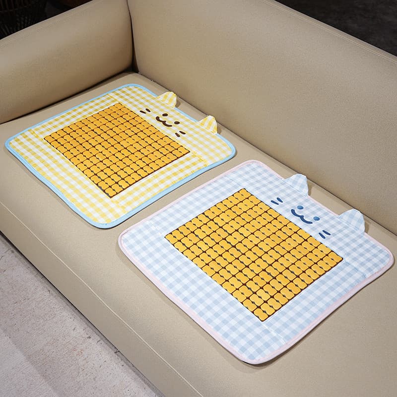 Gato bonito verão Mahjong esteira Seersucker almofada antiderrapante escritório sala de aula dormitório cadeira almofada