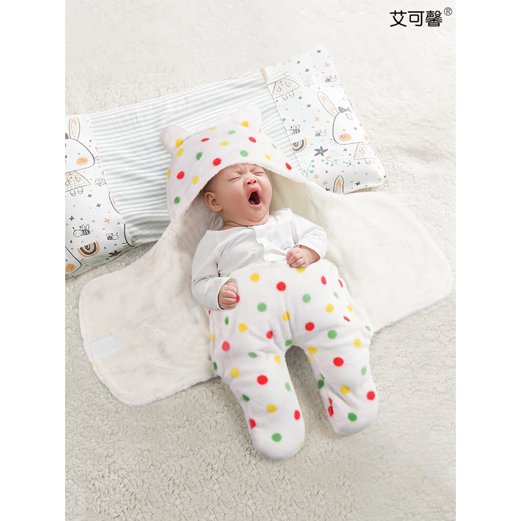 Bebê recém-nascido envoltório inverno engrossado Swaddling bebê Anti-choque saco de dormir recém-nascido abraço colcha s