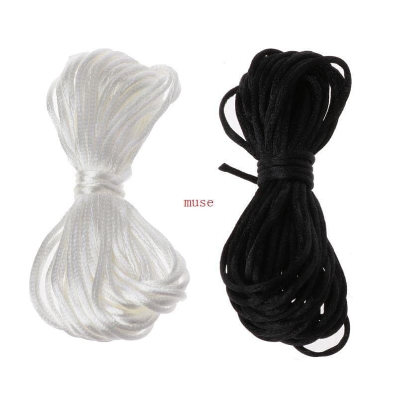 muse Macio Cetim Cabo De Náilon Corda Sólida 1 5mm Para Fazer Jóias Chupeta Corrente Colar Chocalho Brinquedos Bebê DIY