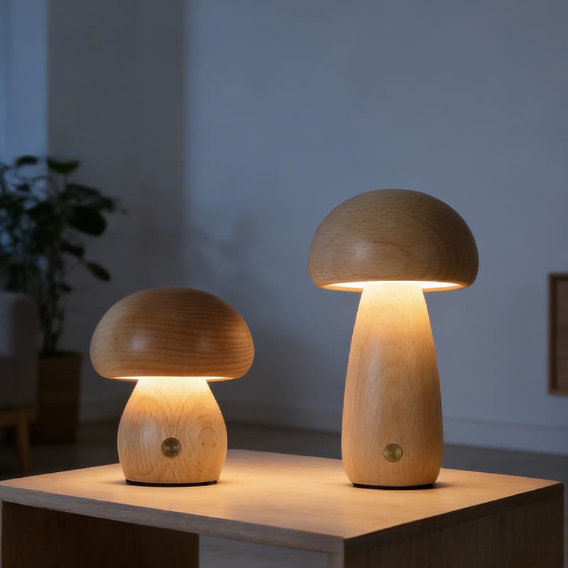 Cogumelo criativo recarregável luz da noite lâmpada de mesa cabeceira interruptor toque luz da noite atmosfera acompanha