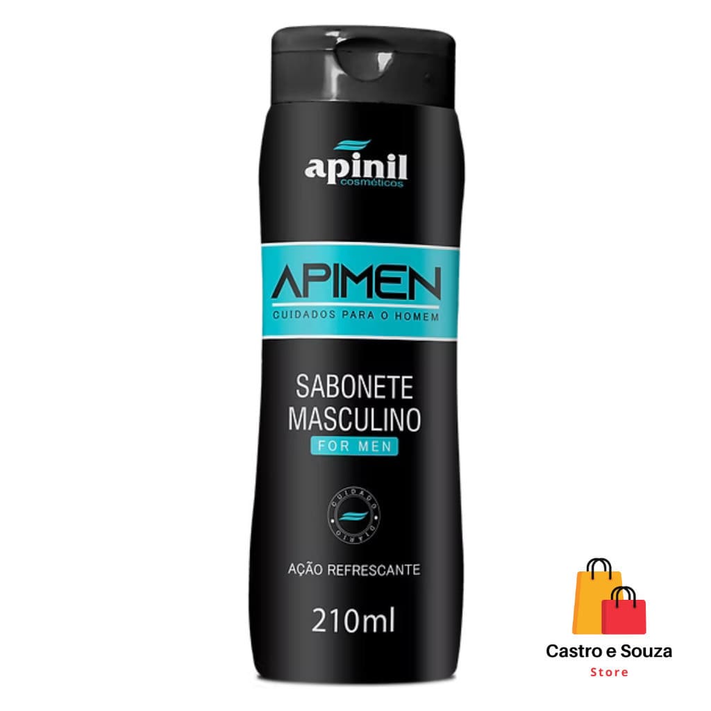 Sabonete Íntimo Líquido Masculino - 210ml Apinil - uso diario - Linha APIMEN