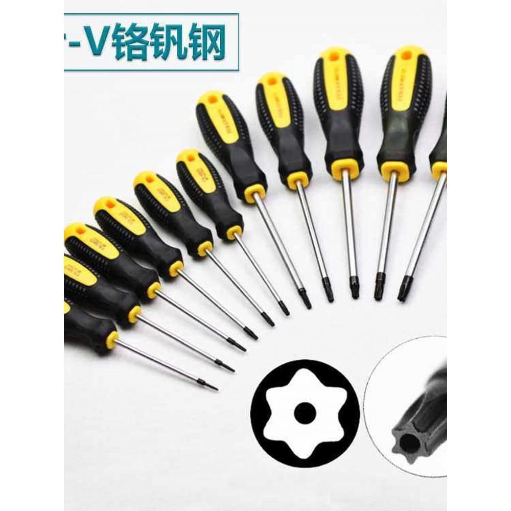 Chave de fenda Torx em forma de estrela, soquete hexagonal de arroz, chave de fenda hexagonal com furo, chave de fenda o