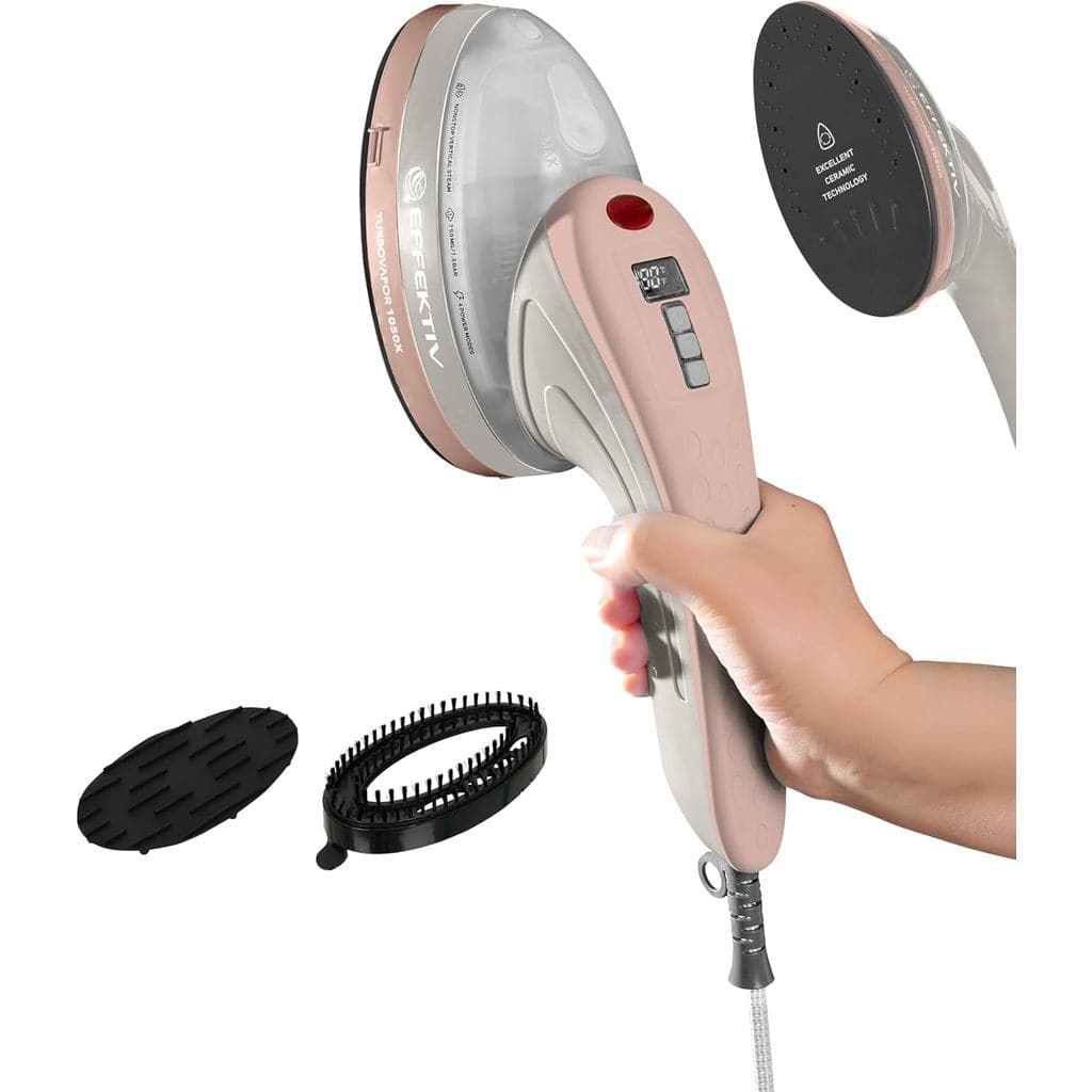 Ferro a Vapor Vertical EFFEKTIV, 1800W, Ferro a Vapor Vertical Avançado 3 em 1, Ferro com Base de Cerâmica, Escova a Vap