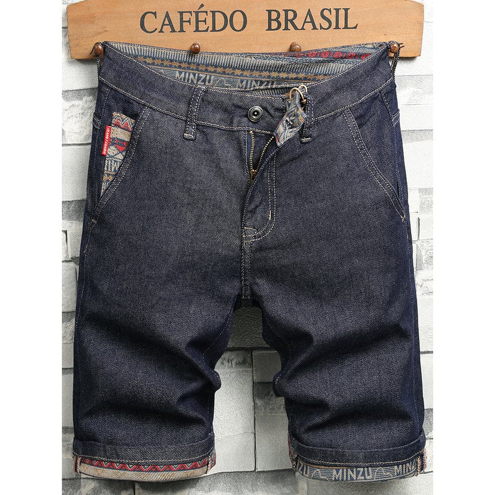 2026 novo estilo Shorts Jeans masculinos verão fino calças de cinco pontos calças médias calças Jeans cortadas masculina