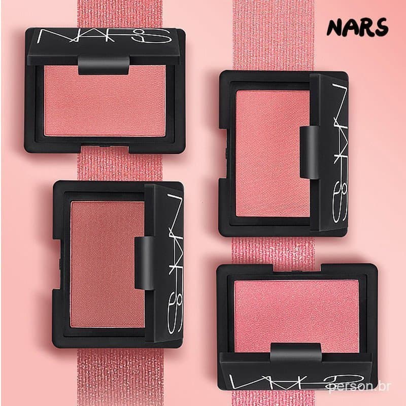 NARS Pó Blush Pêssego, Paleta de Maquiagem Versátil com Alto Brilho e Efeito Reparador, Iluminador Facial 4.8g
