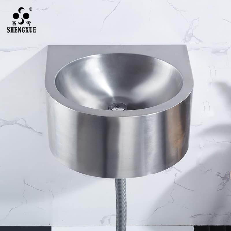 Lavatório de aço inoxidável 304, lavatório de parede reforçado para banheiro, Bar doméstico, KTV, lavatório de banheiro