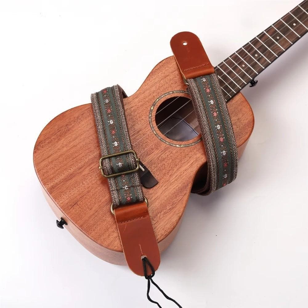 Correia Para Ukulele PARPERTY1 , Cinto De Algodão De Tricô Ajustável De 77-134 Cm , Alça De Guitarra Estilo Boêmio Com D