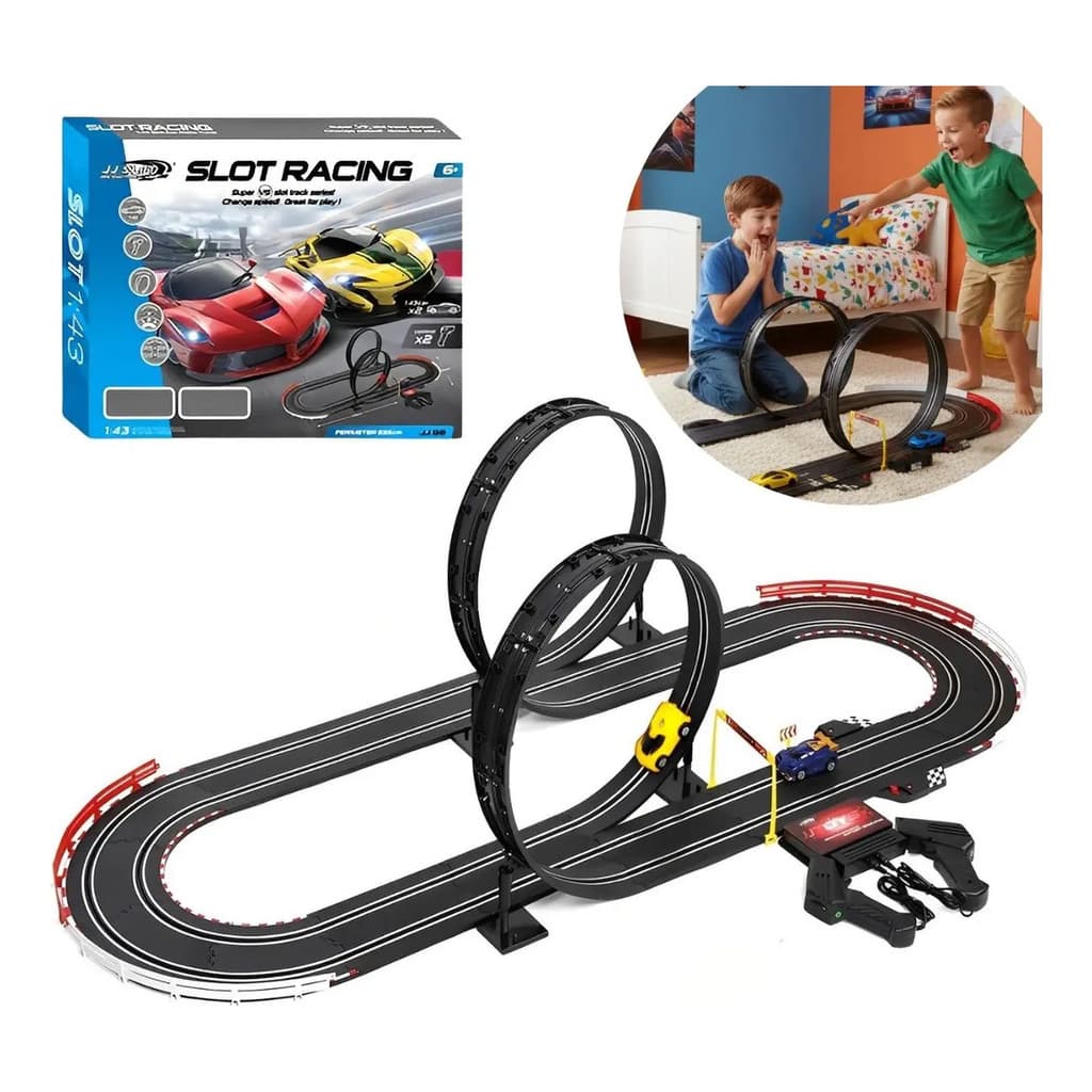 Pista Autorama Elétrica Infantil Loopings E Curvas Importway