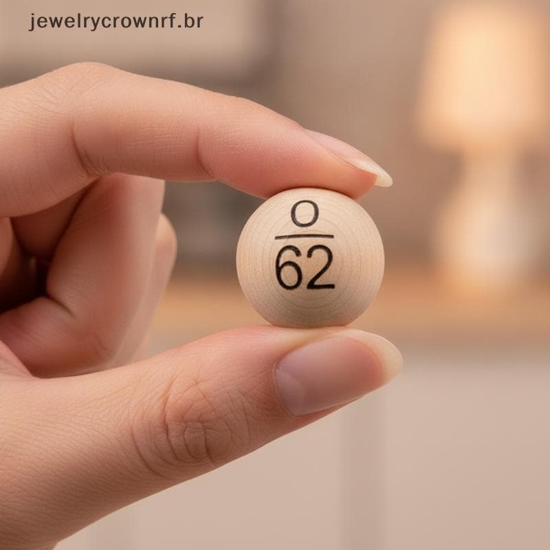 75 Peças Bolas De Bingo De Madeira Maciça Sem Odor Números Gravados Superfície Lisa Para Jogos De Festa Em Família De Aç
