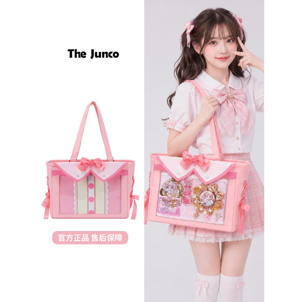 2026 Bolsa de dor redonda oficial Original olho de veado Crossbody <Magical Girl Madoka > Bolsa de fita para presente de