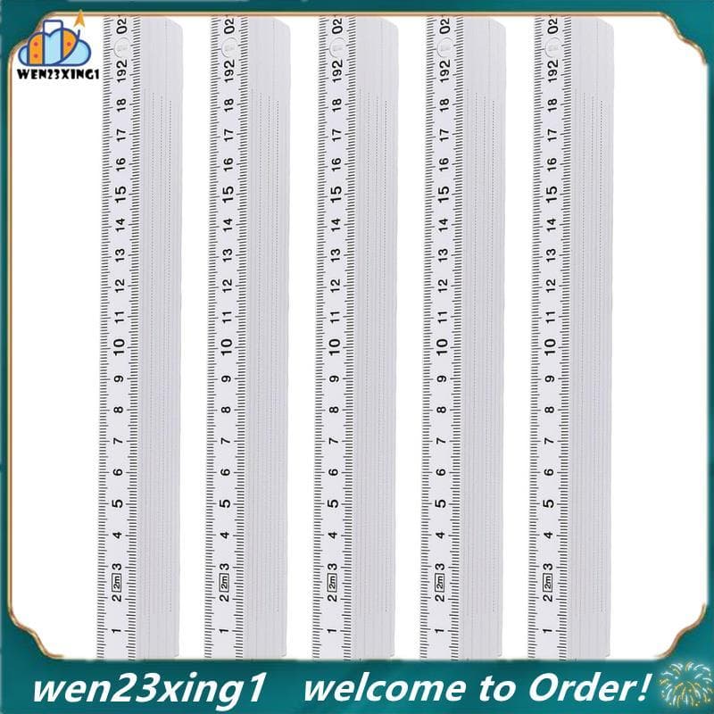 [Wen-Shop] Régua Dobrável Para Carpinteiros , 5 Peças , Medidor De Plástico Branco , 2 Metros , 10 Links , Compacta