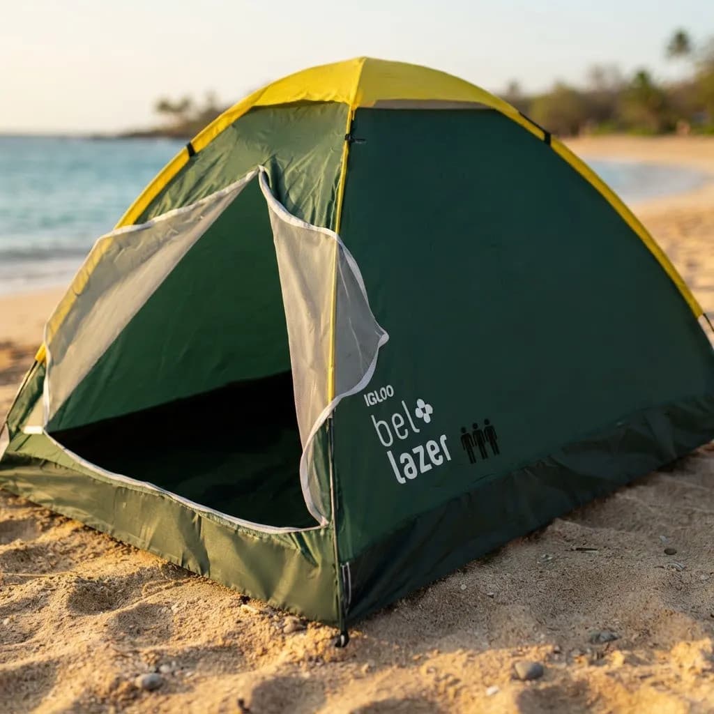 Barraca Camping 3 Lugares Pessoas Iglu Acampamento Praia Bel
