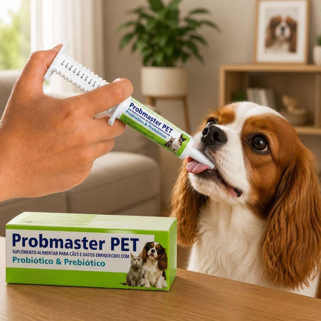 Probiótico e Prebiótico Para Cães e Gatos Para diarreia, imunidade, troca de ração, filhotes Probmaster 14g