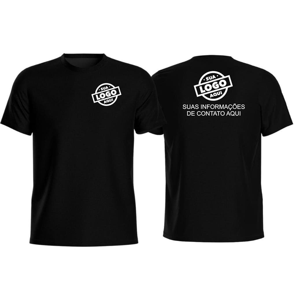 Kit 22 Camisetas Personalizada Com Logo Frente E Costas